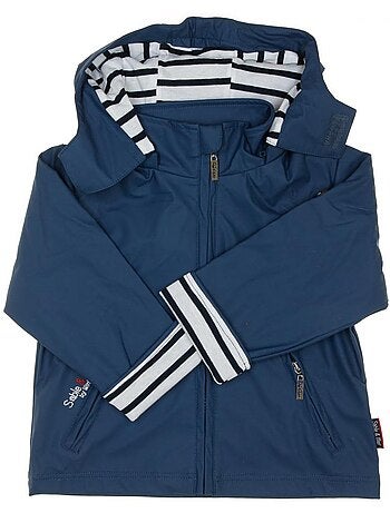 Parka impermeável azul escuro para menina win's junior