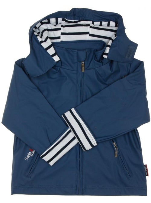 Parka impermeável azul escuro para menina win's junior - Kiabi