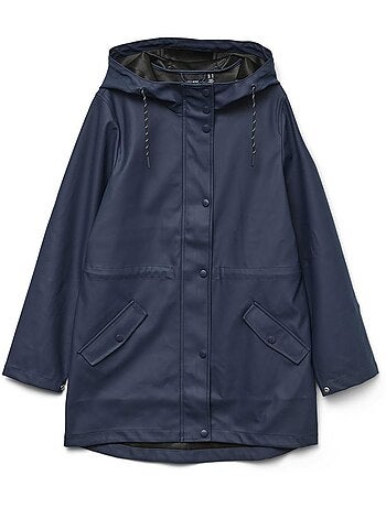 Parka Impermeável Azul-Marinho Feminina Vero Moda Vmmalou