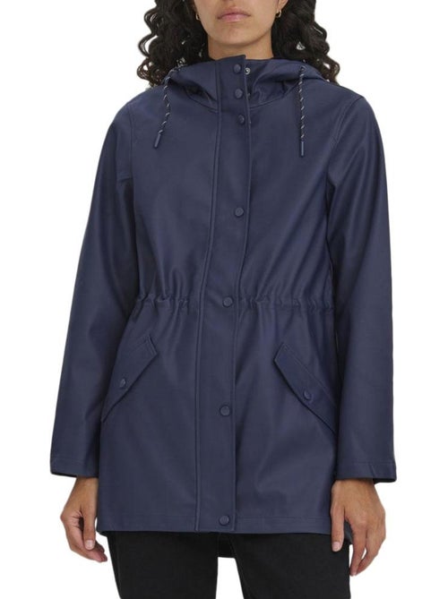 Parka Impermeável Azul-Marinho Feminina Vero Moda Vmmalou - Kiabi Parka Impermeável Azul-Marinho Feminina Vero Moda Vmmalou - Kiabi