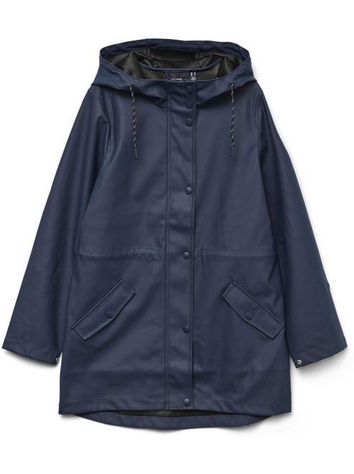 Parka Impermeável Azul-Marinho Feminina Vero Moda Vmmalou - Kiabi Parka Impermeável Azul-Marinho Feminina Vero Moda Vmmalou - Kiabi