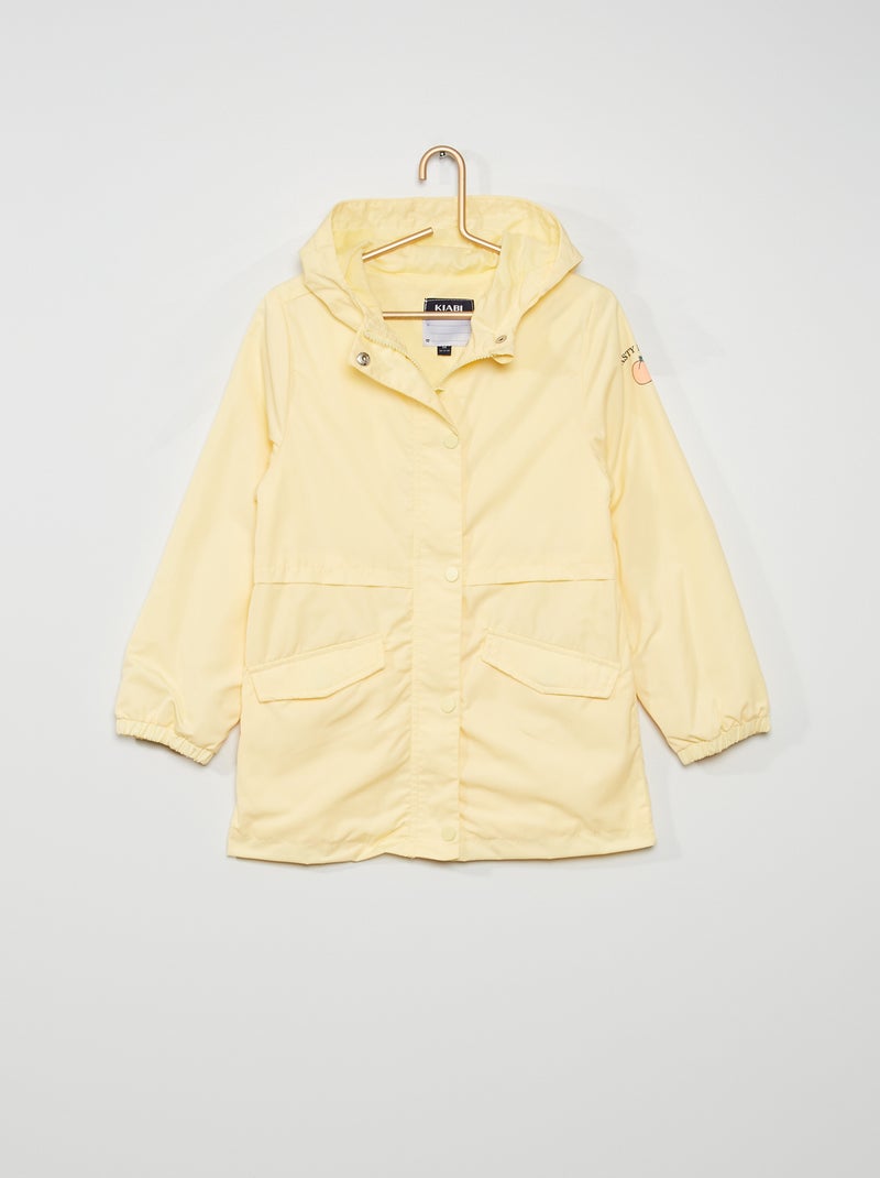 Parka impermeável com capuz AMARELO - Kiabi