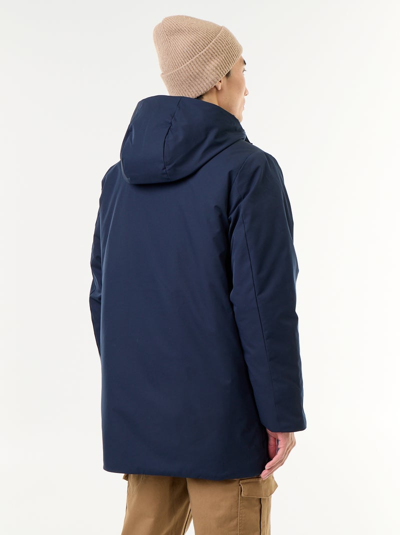 Parka impermeável com capuz Azul - Kiabi