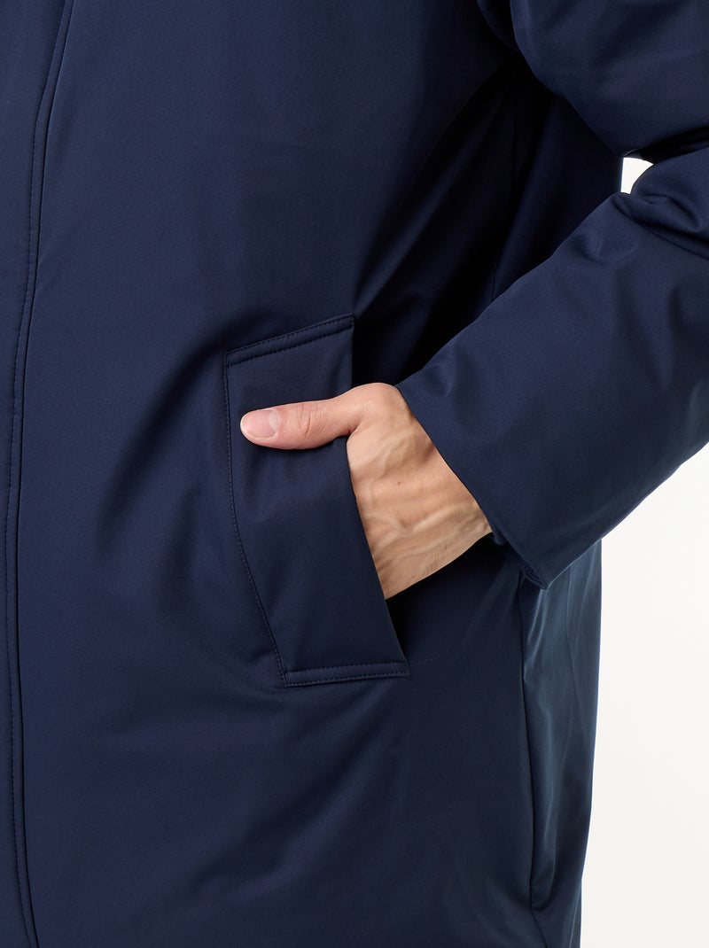 Parka impermeável com capuz Azul - Kiabi