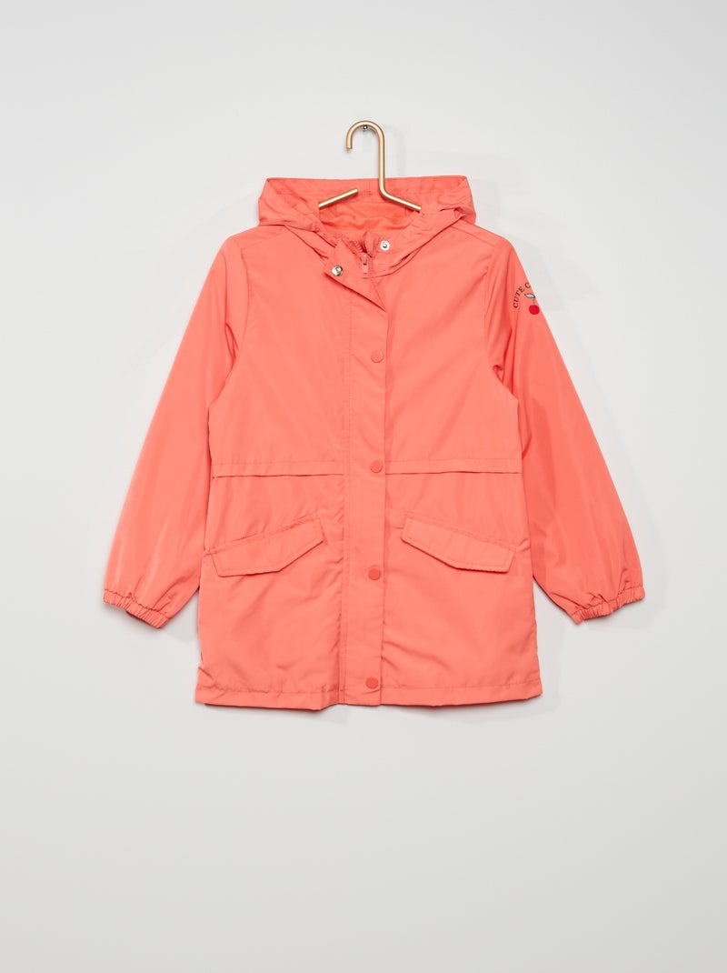 Parka impermeável com capuz ROSA - Kiabi