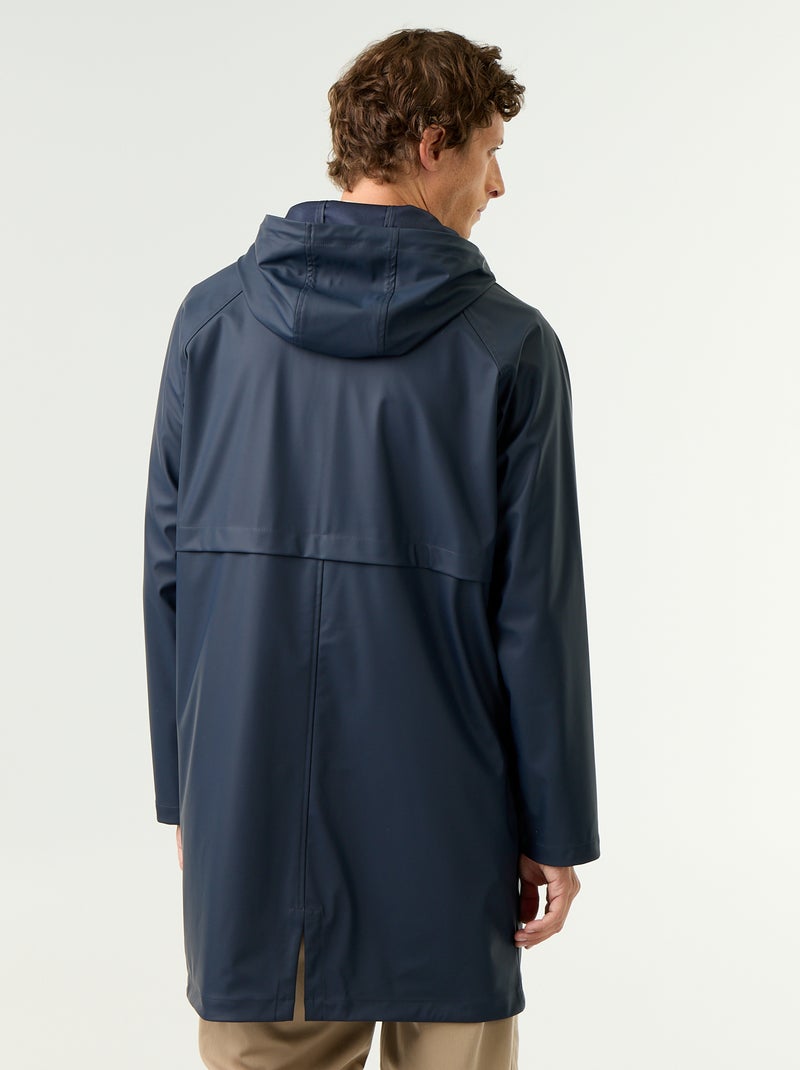 Parka impermeável comprida Azul - Kiabi