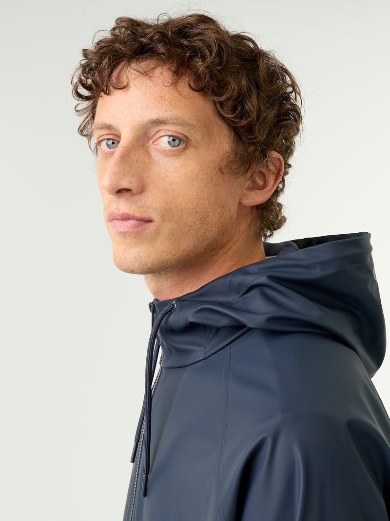 Parka impermeável comprida Azul - Kiabi