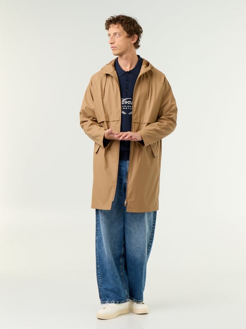 Parka impermeável comprida - Kiabi
