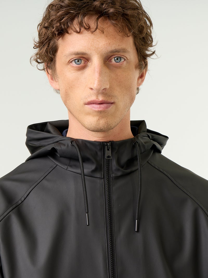 Parka impermeável comprida Preto - Kiabi