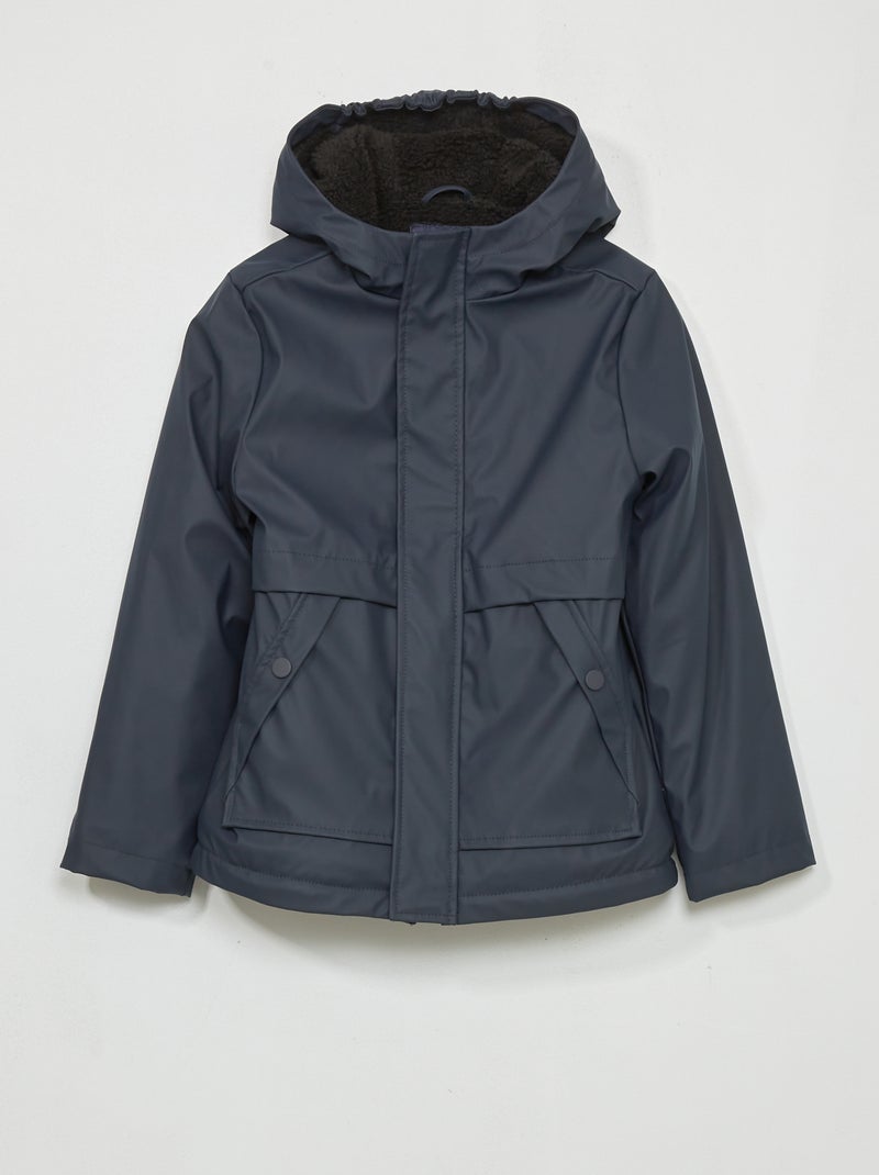 Parka impermeável forrada Azul Marinho - Kiabi