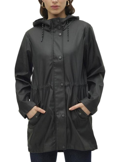 Parka Impermeável Preta para Mulher Vero Moda Vmmalou - Kiabi Parka Impermeável Preta para Mulher Vero Moda Vmmalou - Kiabi