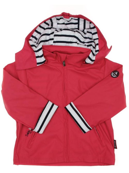 Parka impermeável rosa para menina win's junior - Kiabi