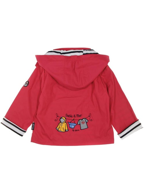 Parka impermeável rosa para menina win's junior - Kiabi