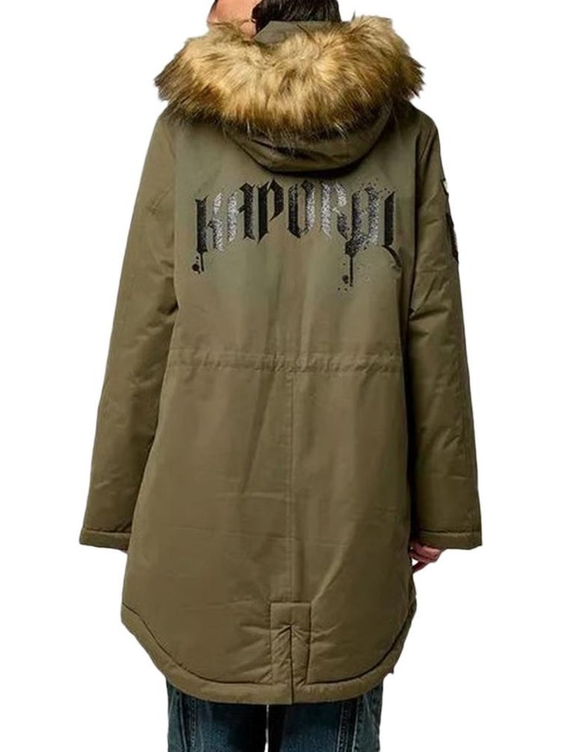 Parka Kaki Kaporal MANON para Mulher Verde cáqui claro - Kiabi