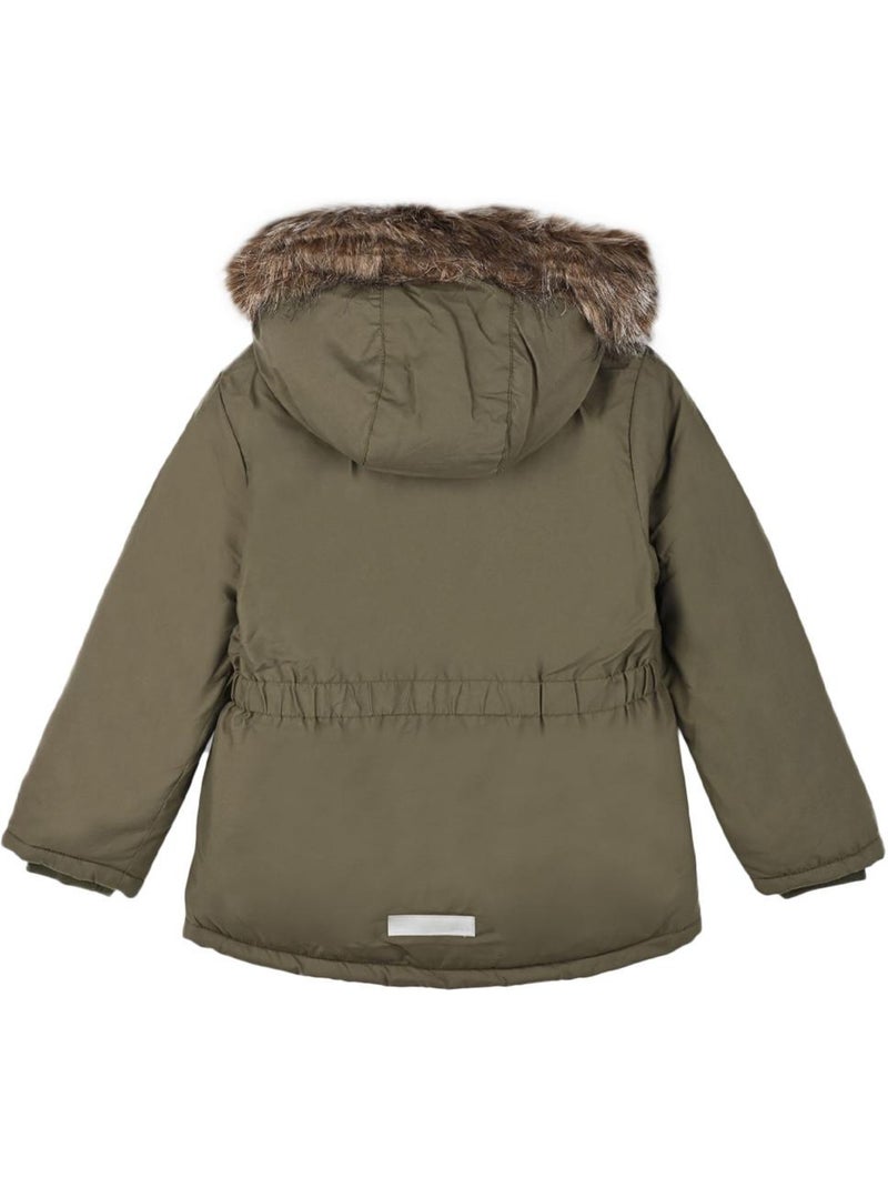 Parka Kaki para Menina Name It Kfmace Verde cáqui claro - Kiabi