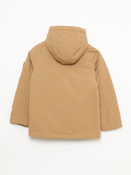 Parka leve com capuz e 2 bolsos de fole com aba - Kiabi