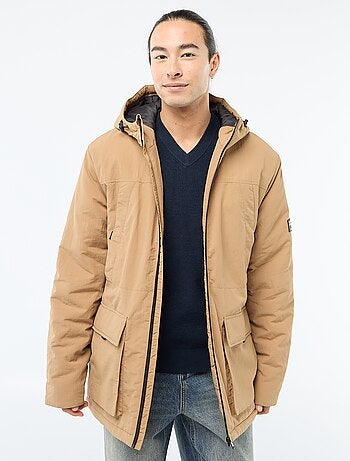Parka leve com capuz repelente à água