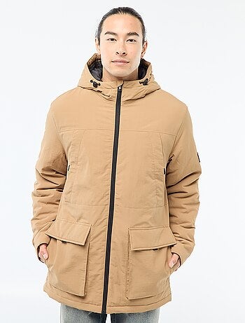 Parka leve com capuz repelente à água