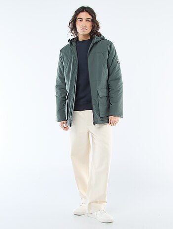 Parka leve com capuz repelente à água