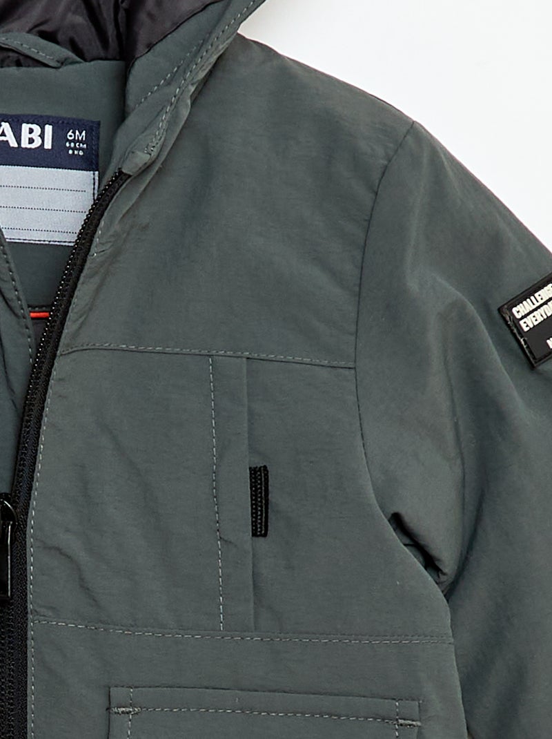 Parka leve com capuz Verde - Kiabi