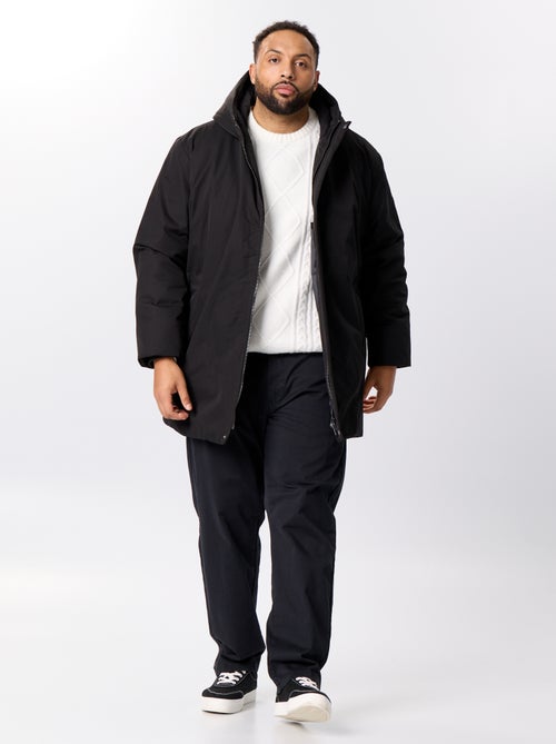 Parka lisa com capuz - Kiabi