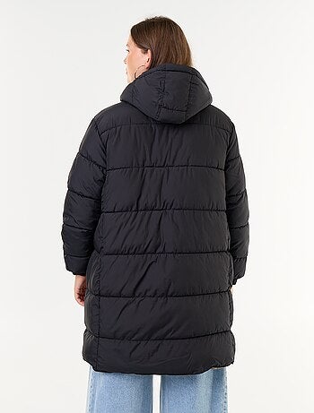 Parka lisa com capuz