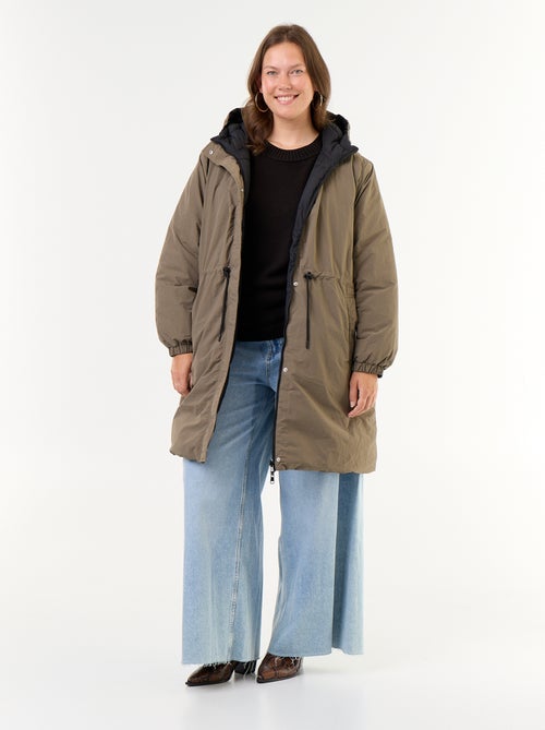 Parka lisa com capuz - Kiabi