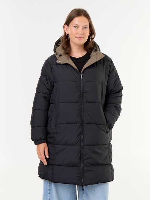 Parka lisa com capuz - Kiabi