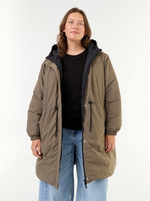 Parka lisa com capuz - Kiabi