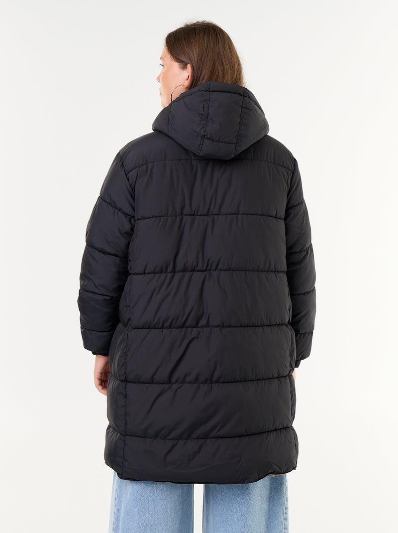 Parka lisa com capuz Verde - Kiabi
