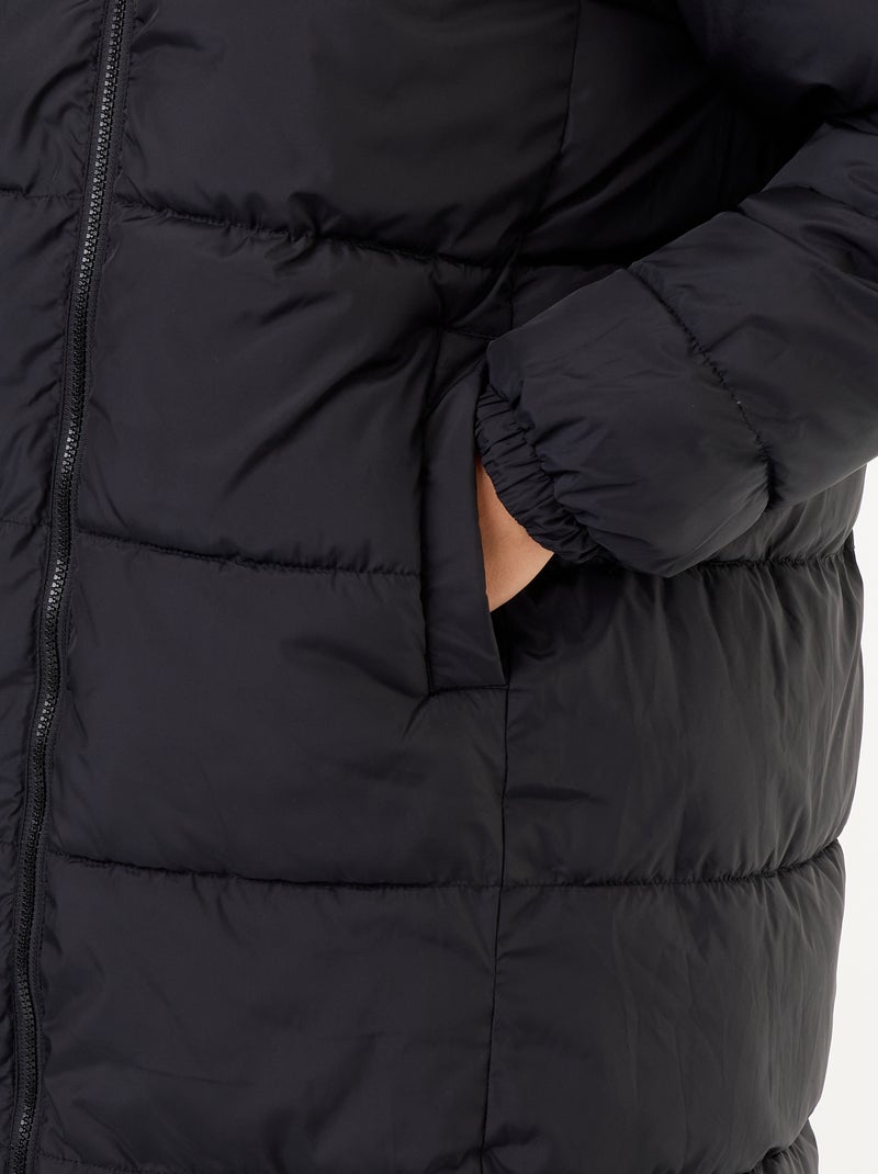 Parka lisa com capuz Verde - Kiabi