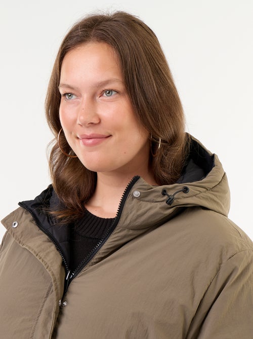 Parka lisa com capuz - Kiabi
