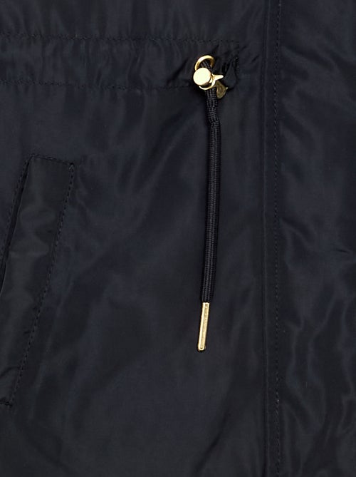 Parka macia com capuz e pelo sintético - Kiabi