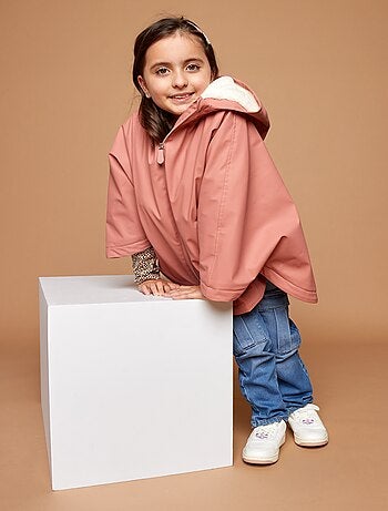 Parka poncho em imitação de pelo - So Easy