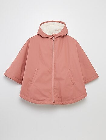 Parka poncho em imitação de pelo - So Easy