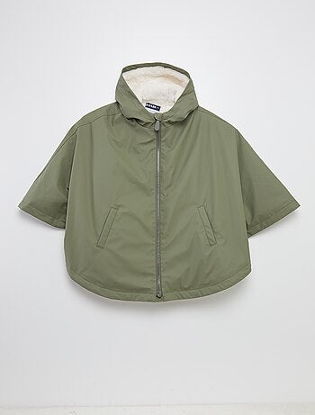 Parka poncho em imitação de pelo - So Easy