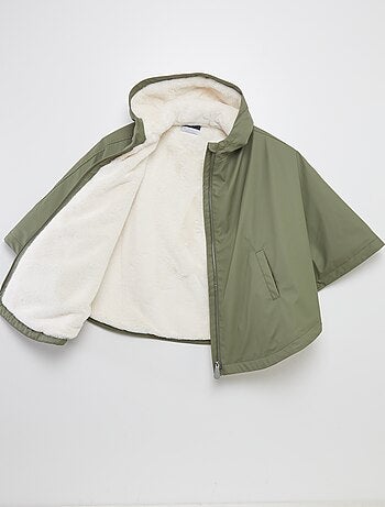 Parka poncho em imitação de pelo - So Easy