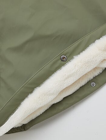 Parka poncho em imitação de pelo - So Easy