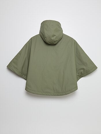 Parka poncho em imitação de pelo - So Easy