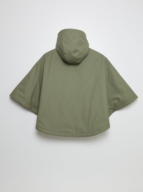 Parka poncho em \"pelo\" sintético - coleção fácil de vestir - Kiabi Parka poncho em \"pelo\" sintético - coleção fácil de vestir - Kiabi