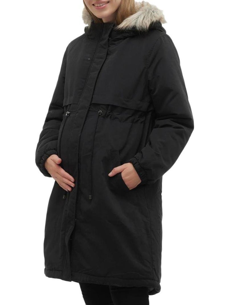 Parka Preta de Maternidade Mamalicious Jessi para Mulher Preto - Kiabi