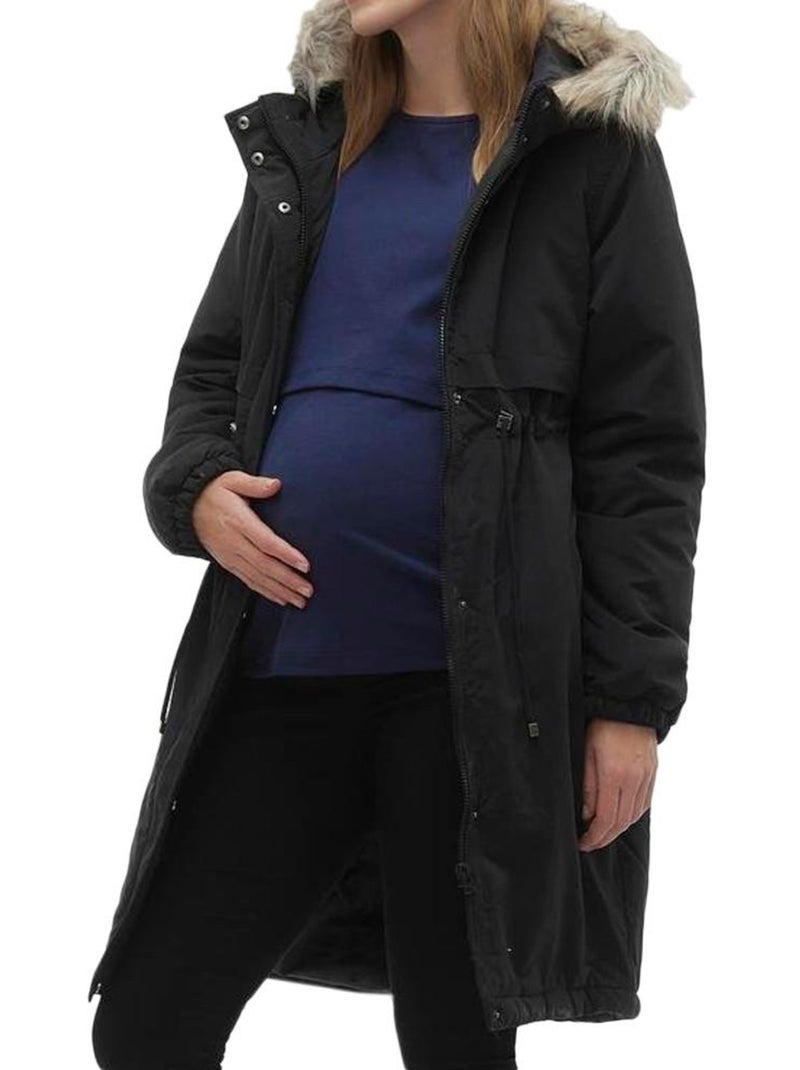 Parka Preta de Maternidade Mamalicious Jessi para Mulher Preto - Kiabi