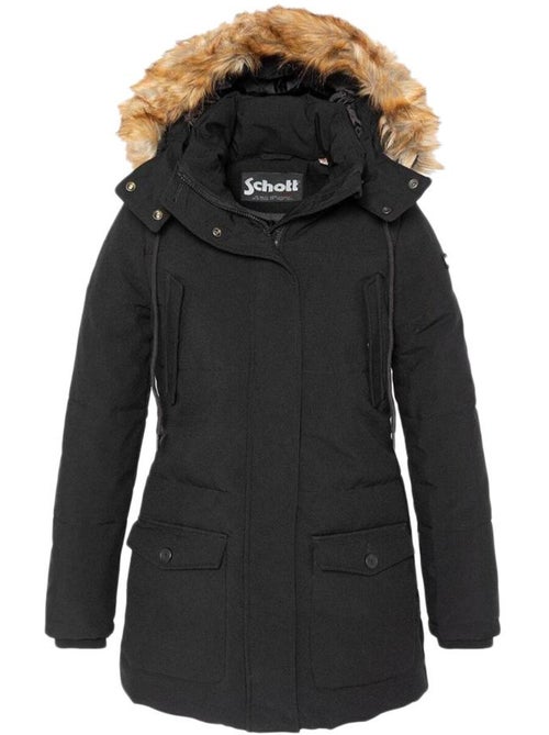 Parka Preta Feminina Schott CAMILIA - Kiabi Parka Preta Feminina Schott CAMILIA - Kiabi
