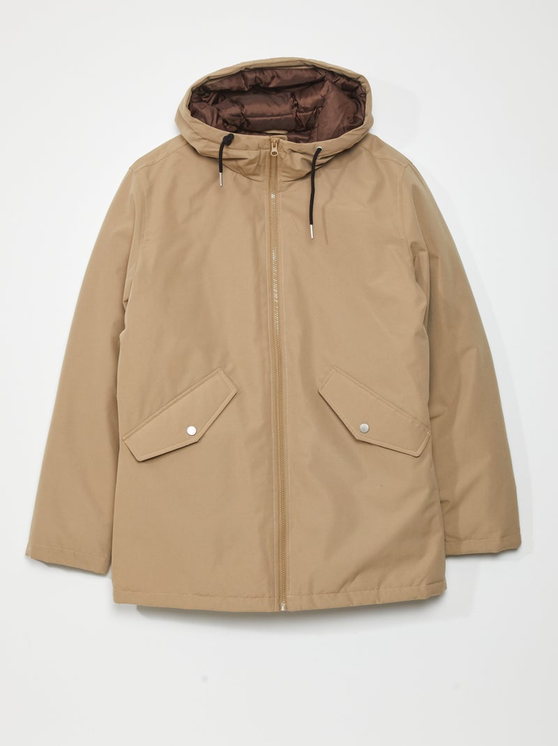Parka 'Produkt' com capuz BEGE - Kiabi
