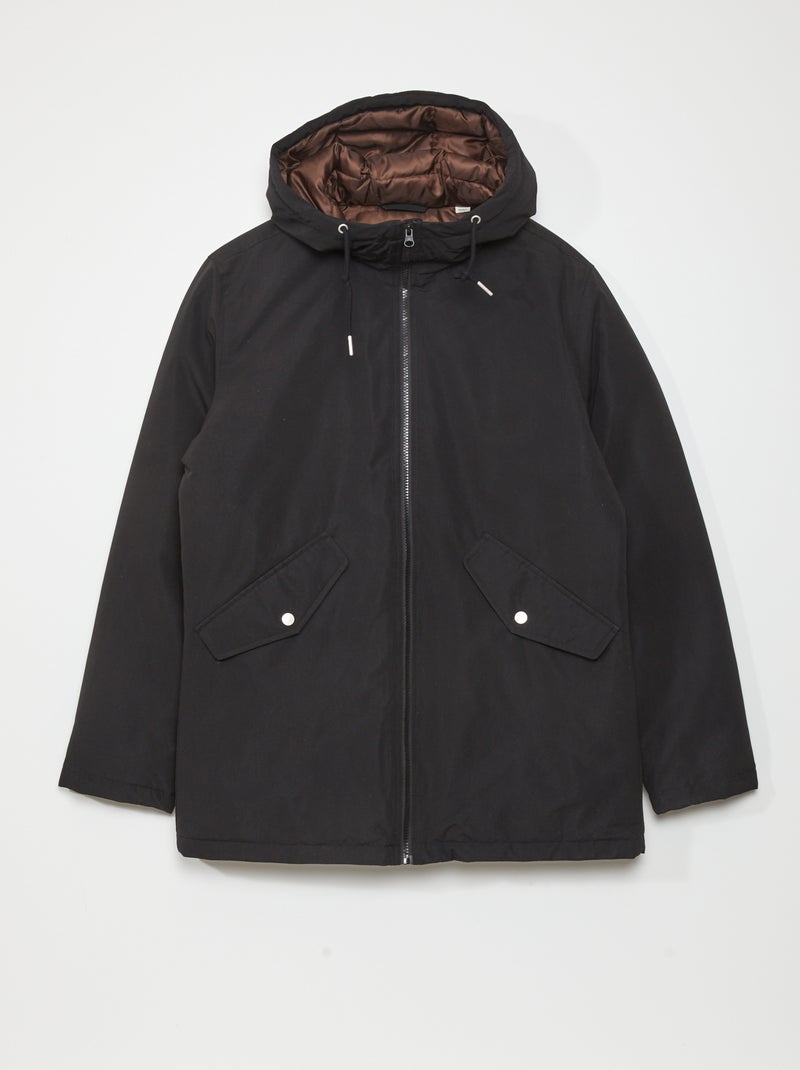 Parka 'Produkt' com capuz Preto - Kiabi