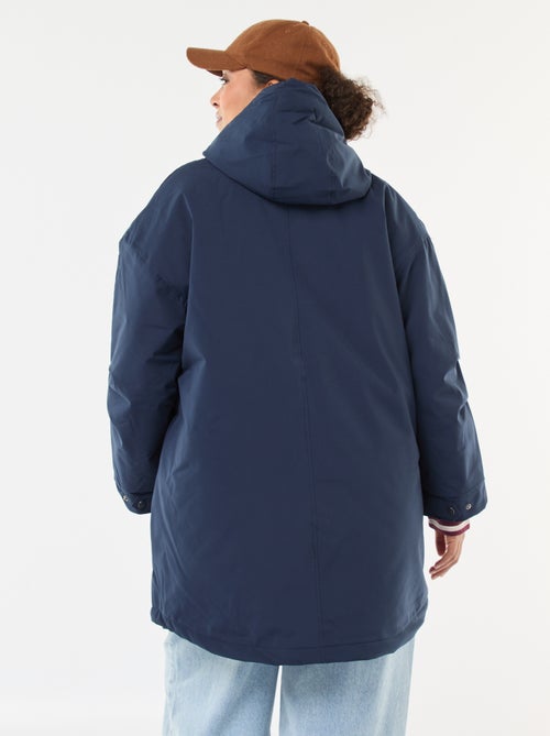 Parka repelente à água com capuz efeito ovelha - Kiabi