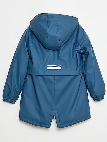 Parka repelente de água com capuz efeito pele de ovelha