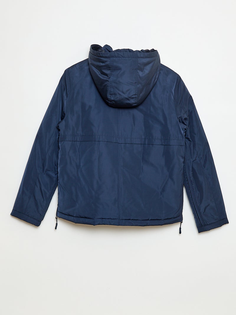 Parka repelente à água com capuz forrado - So Easy Azul - Kiabi