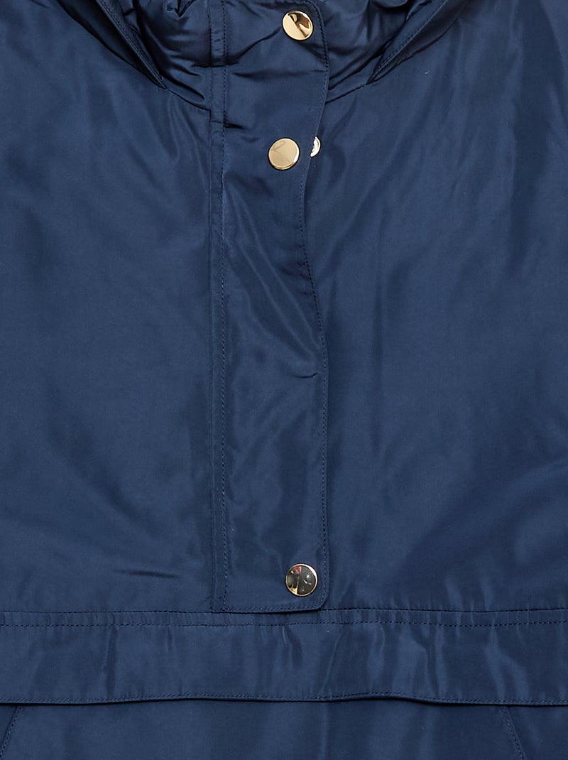 Parka repelente à água com capuz forrado - So Easy Azul - Kiabi