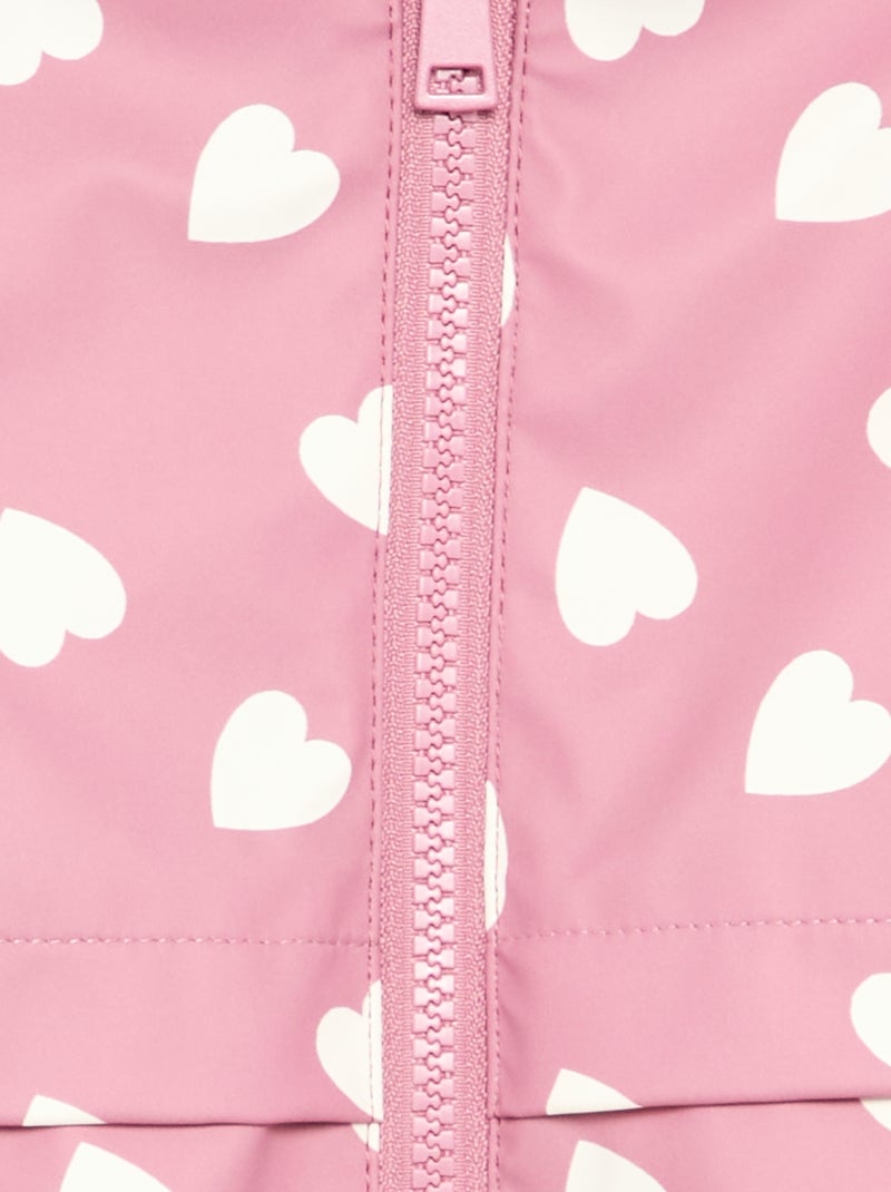 Parka repelente à água com capuz Rosa - Kiabi